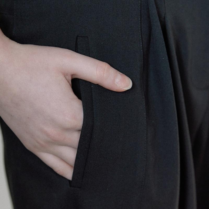 Maxza Baggy Fit Two Button Slacks One Tuck Cut Cc04ql300on