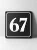 Metal House Number Sign, Black White Contrast, Outdoor Wall Decor for Home Street