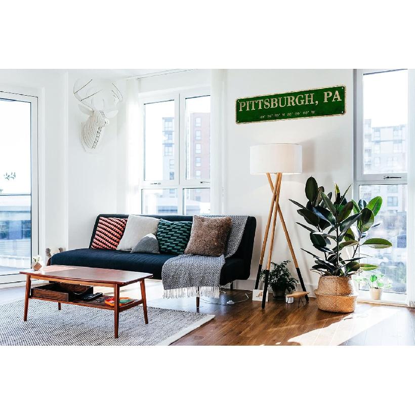 

LINStore Питтсбург, Пенсильвания Знак города Деревенский Винтажный Металлический Арт Настенный Декор Офис/Дом/Классная комната 4” x 16”