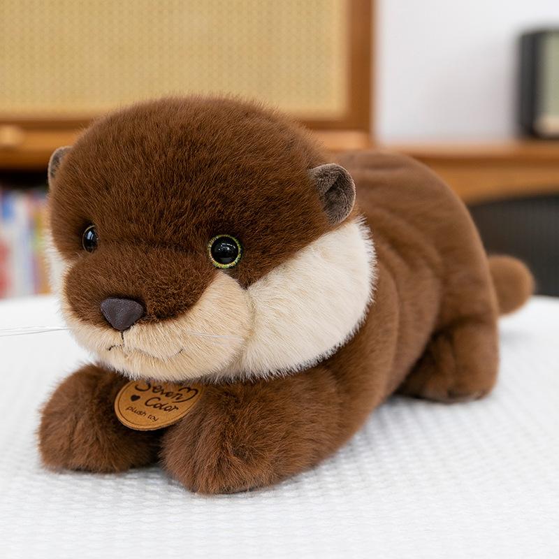 Cute Simulated Party Otter Plush Toys Children's Sleeping Pillow Office Dolls Aquarium Souvenirs