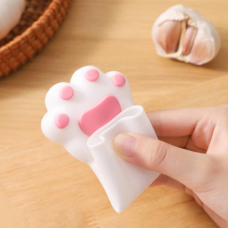 Kattens pote Hvitløksskreller Skrellerør Silikon Hvitløksrulle Stripper Skrelling Grønnsaksfruktverktøy Kjøkkenredskaper Skrell hvitløk