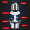 6L Electric Meat Mixer Blender Grinder with Double Knife Stainless Steel Electric Chopper Automatic Mincing Quiet Food Blender