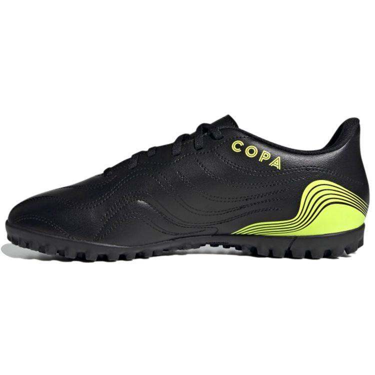 Adidas Copa Sense.4 Turf Round Toe Comfortable Trendy TF (Rubber Studs) Durable Soccer Shoes Men Soccer Shoes Black Yellow FW6547