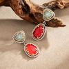 Irregular Resin Drop Earrings Layered Gem Drop Earrings Statement Earrings  Holiday Occasion