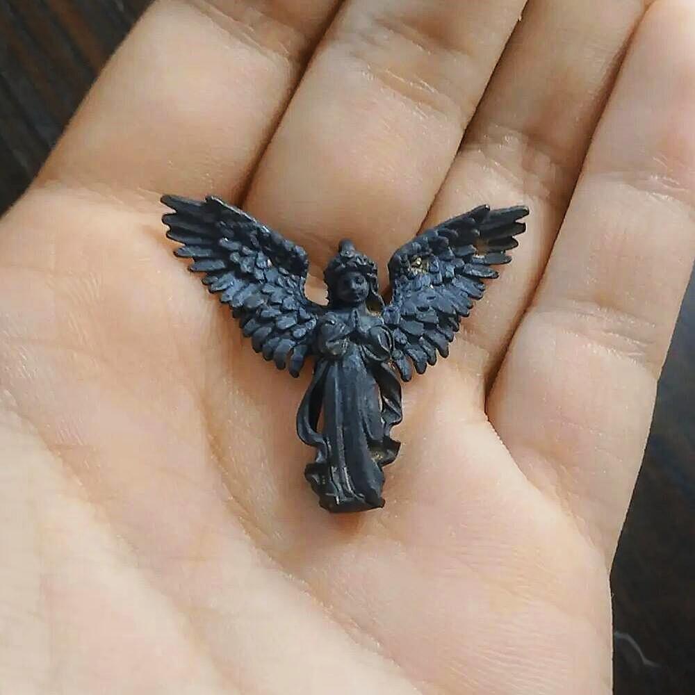 Gold/schwarz Vintage Goldn Engel Halskette für Frau ästhetischen Charme Encanto Anhänger paar männliche Schmuck Valentinstag Geschenk