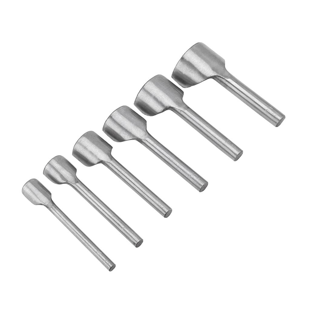 6pcs  Set DIY Leather Carft  Half  Round Punch Belt End Cutter For Home Leather Sewing(15 40mm)