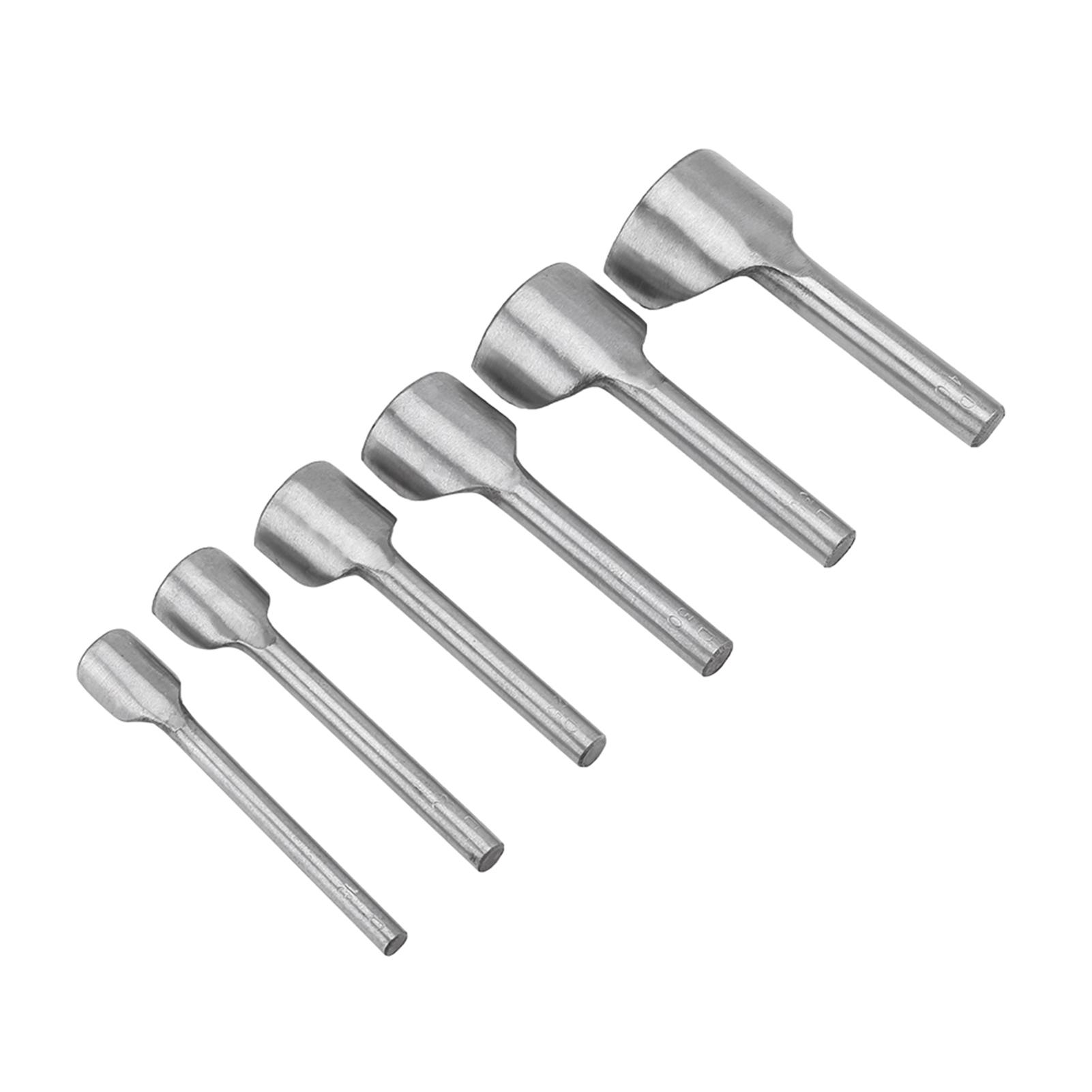 

6pcs Set DIY Leather Carft Half Round Punch Belt End Cutter For Home Leather Sewing(15 40mm)