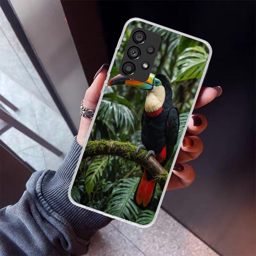 Tropical Toucan Phone Case For Samsung Galaxy A17 A57 A37 A16 A26 A36 A56 A15 A25 A35 A55 A14 A13 A54 A53 A34 A24 A33 A23 Galaxy