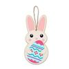 24pcs/set Painting Toy Easter Rabbit Craft DIY Color Blank Bunny Wood Slices  Hanging Ornament