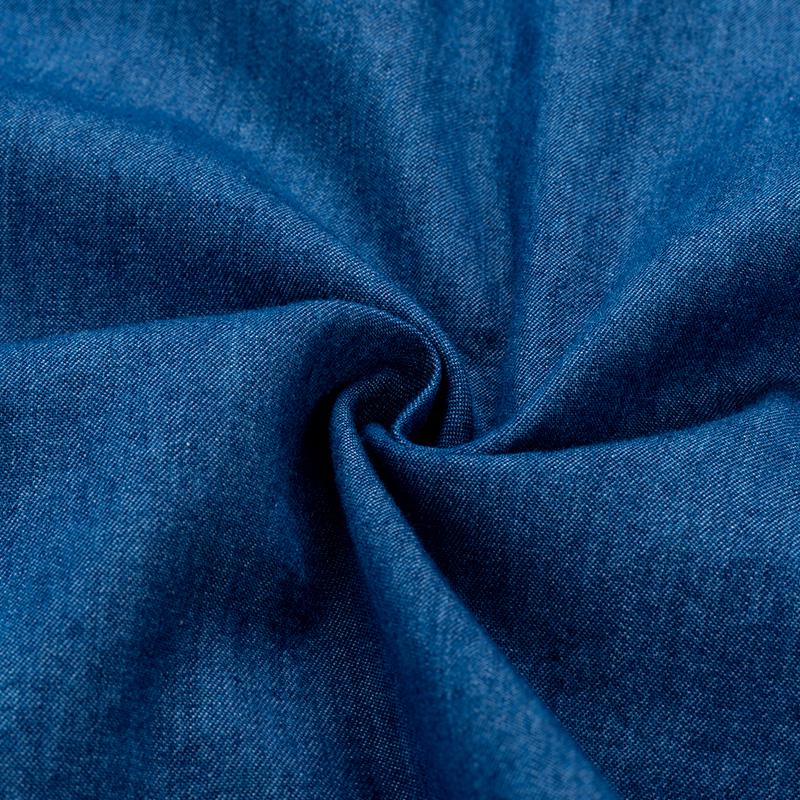 Lässiges Denim-Kurzarmhemd für Herren