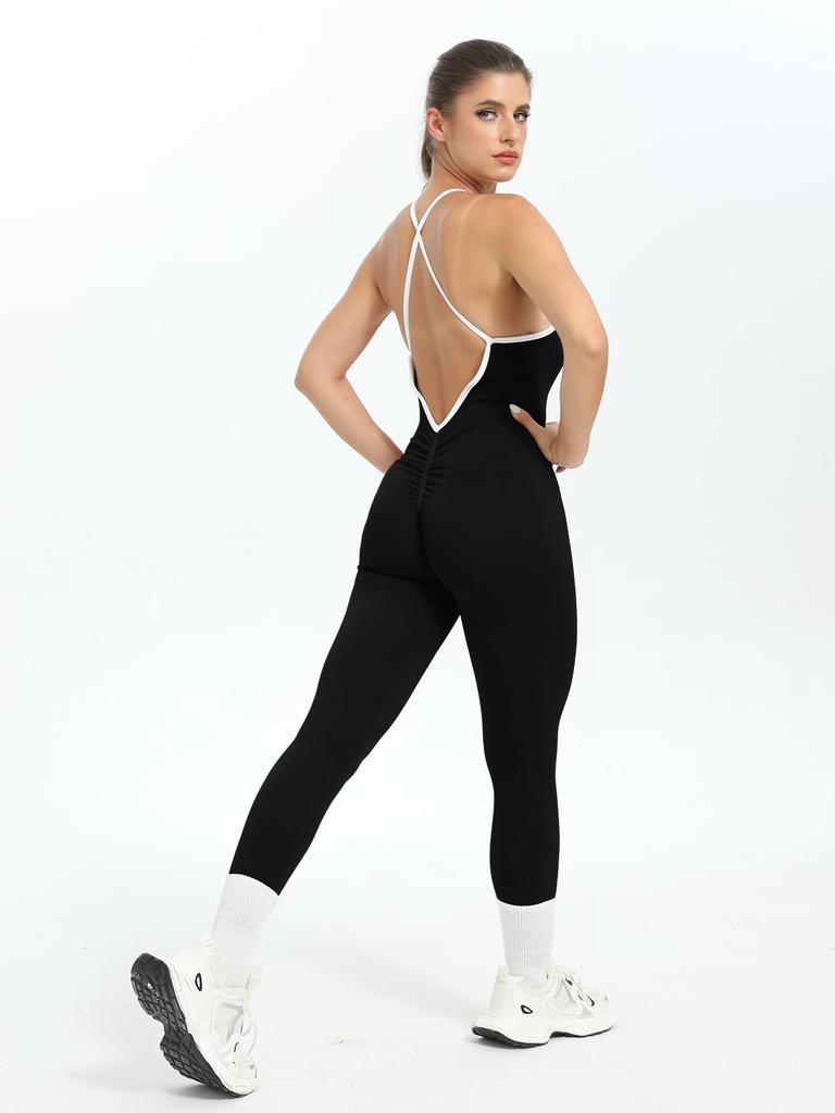 JYL Backless Shaping Vest Jumpsuit Running Outfit