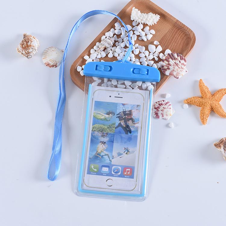 PVC Transparent Luminous Waterproof Phone Bag for Swimming, Photos, Diving, with Customizable Logo
