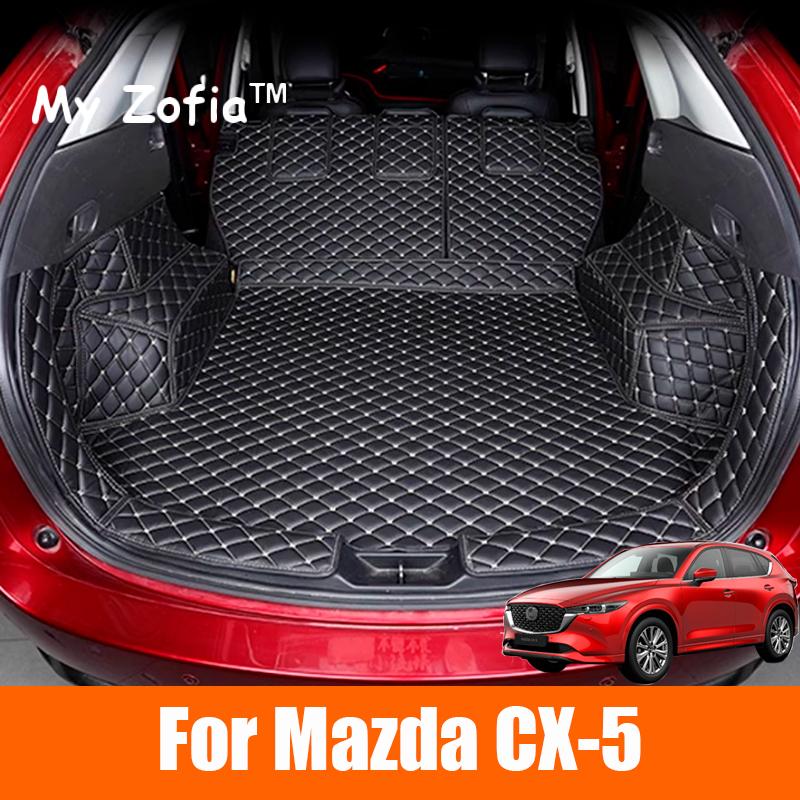 For Mazda CX-5 CX5 KF 2018 2019 2020 2021 2022 2023 2024 2025 Leather Rear Trunk Mat Liner Tray Carpet Pad Protector Accessories