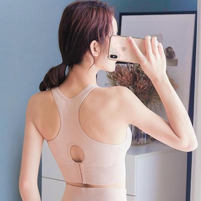 Plus Size Shockproof Women's Wire-free Push-up Sports Bra for Fitness & Yoga
