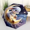 1pc Rabbit Moon Umbrella Automatic Open/close, 8-Rib Durable Frame, Compact Folding Design, Ideal Birthday/Holiday Gift  1195A