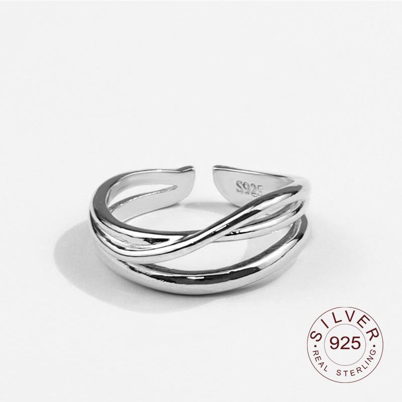 Xiaomi Real 925 Sterling Silver Rings for Women Open Vintage Wedding Trendy Jewelry Large Adjustable Antique Rings Anillos
