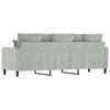 Vidaxl 3-Seater Sofa, Light Grey, 180 Cm, Upholstered In Velvet