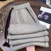 Spring/Summer Plus Size Drawstring Wide Leg Sweatpants for Men and Women - Slimming Straight-Leg Casual Pants