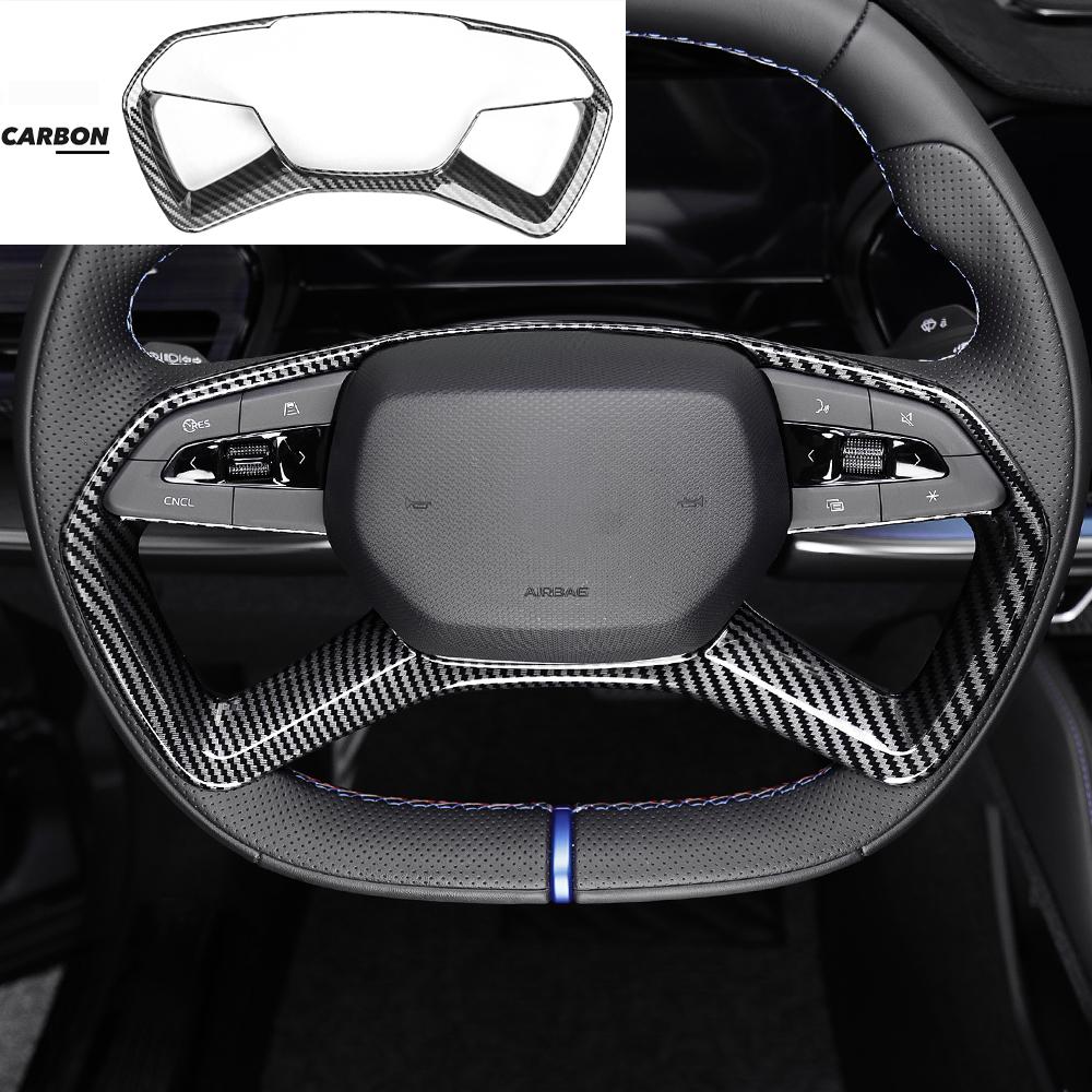 1PCS For Renault Filante 2026 2027 LHD/RHD Car Steering Wheel Button Cover Interior Accessories Carbon/Wood/Black Style ABS