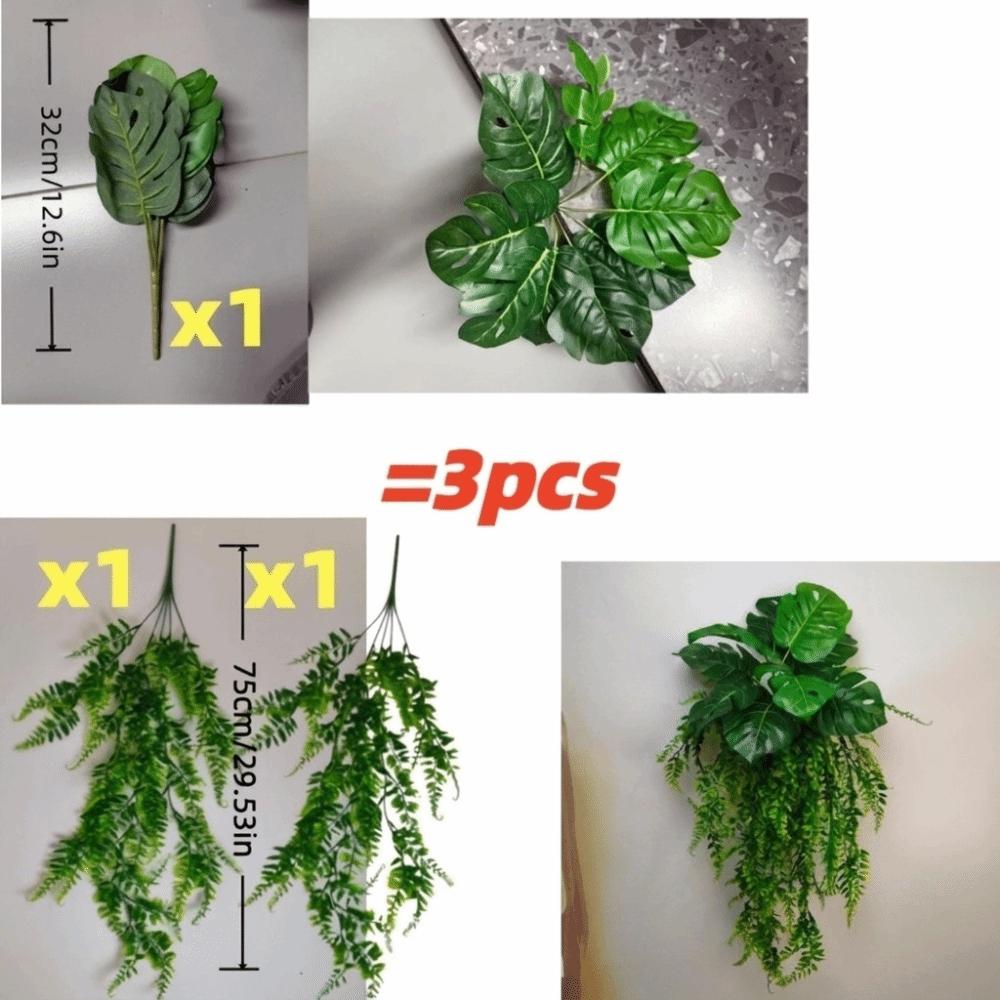 Real Touch Artificial Persian Fern Leafs UV Resistant Fake Trailing Greenery Outdoor Garden