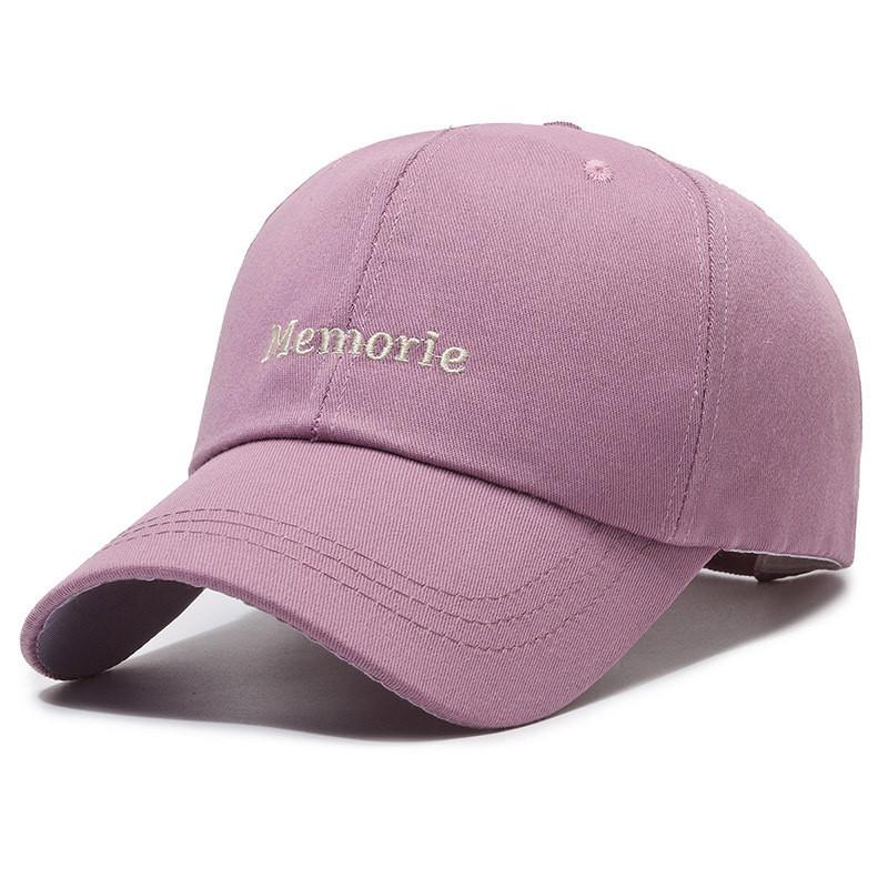 Letter Memorie Embroidered Baseball Cap Round Top Breathable Hat Gift Adjustable