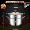 Extra Tall 316 Stainless Steel Stockpot with Anti-Overflow Lid, Large Capacity, No Coating, Perfect for Porridge, Steaming, and Stews.