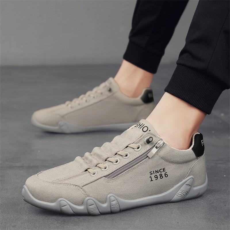 

Men s shoes 2025 spring new fashion versatile personalized cloth shoes street shot Internet celebrity explosion soft sole sports casual shoes 44 хаки
