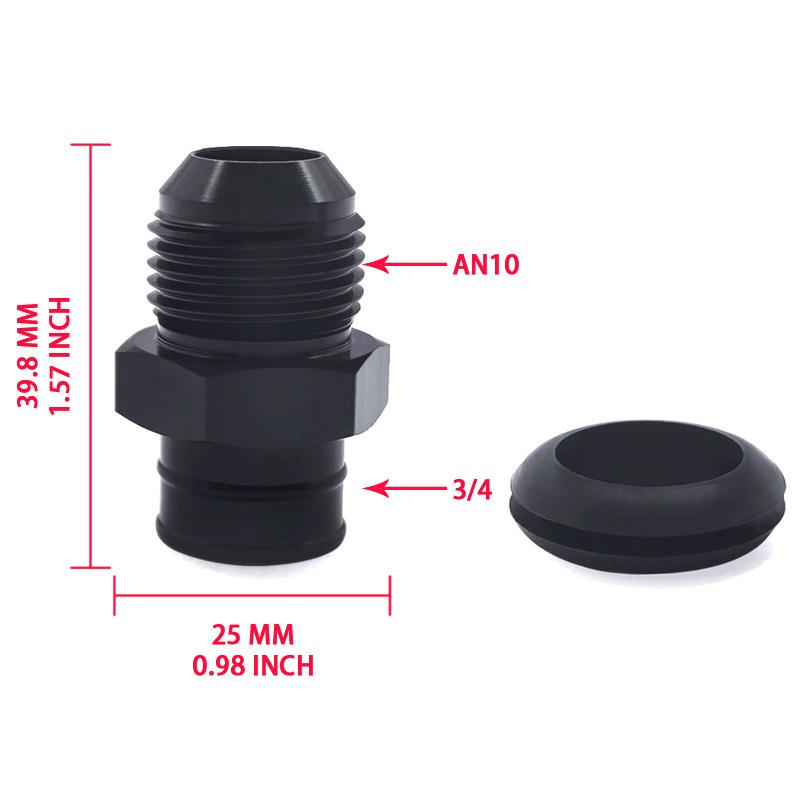 Aluminum AN10 to 3/4 Hose Push fit Valve Cover Sealing Ring for General LS Engines Car Accessories