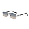 Vintage Frameless Mens Fashion Sunglasses With Uv400 Protection For Outdoor Activities