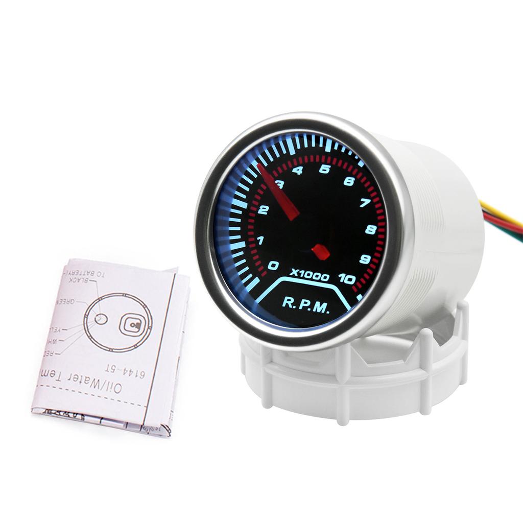 52mm Smoke Len Racing Gauge Turbo Boost Gauge Tachometer Oil Temp Meter Water Temperature Oil Pressure Gauge Voltmeter For 12V