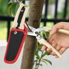2PCS Canvas Pruning Shears Pouch Lightweight Portable Scissor Holder with Buckle Red Scissor Belt Pouch