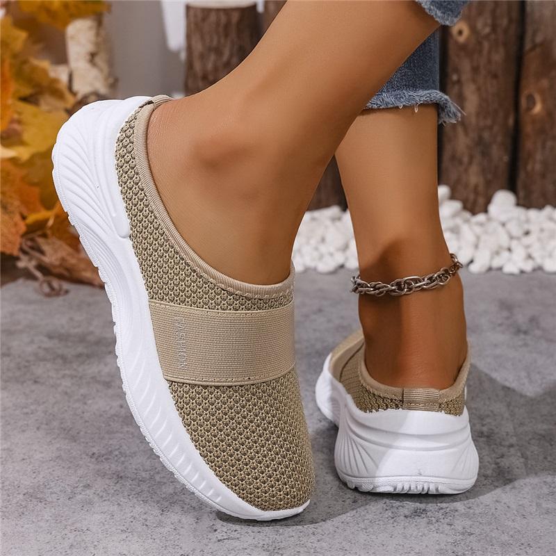Women's Shoes Simple And Breathable Half Drag Single Shoes Daily Running Sports And Leisure All Match Shoes Women