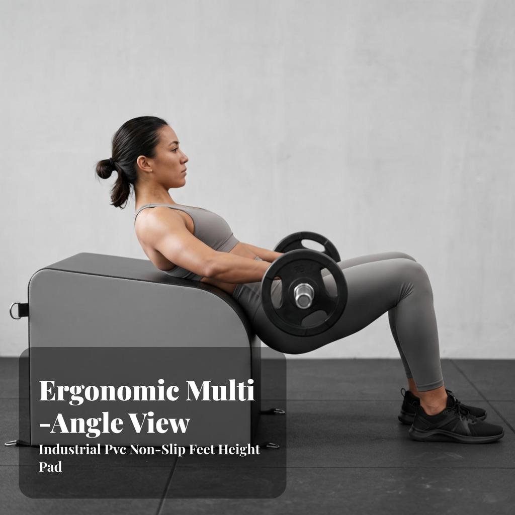Portable Glute Workout Block | Convenient Side Carry Loops, Padded Top Surface,
