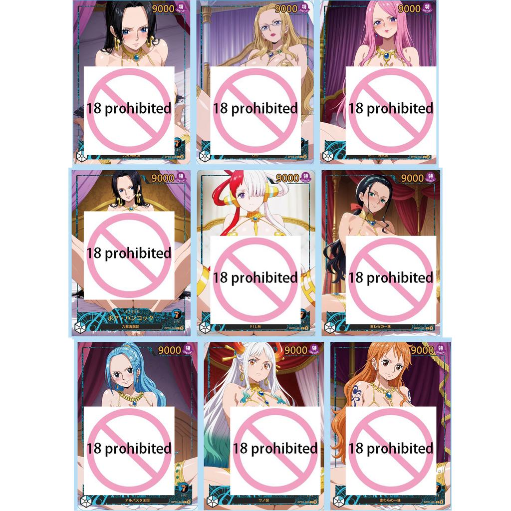DIY 9pcs One Piece Boa·Hancock ACG Self Control Collection Signature Trading Flash Card Anime Cartoon Original Christmas Beautiful Gift