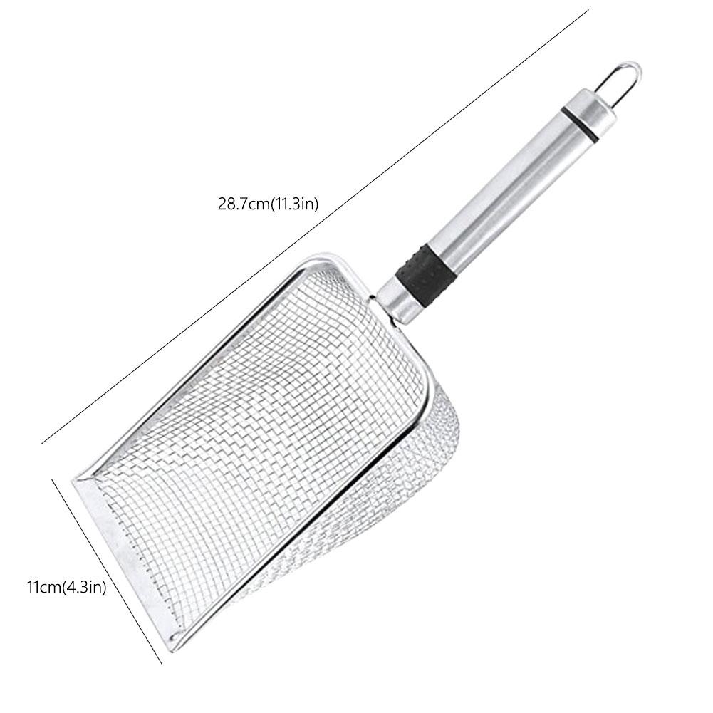 1/2pcs Stainless Steel Cat Litter Scoop Durable Easy Clean Ergonomic Handle Rust-Resistant Ideal For Quick Waste Removal