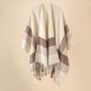 Imitation Cashmere Winter Layers Poncho For Women Men Tassel Scarf Warm Female Male Capa Para Mujer Pashmina Scarve Wrap Shawl
