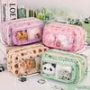 Panda Cartoon Pen Pouch Creative Capybara Stationery Bag Kawaii Capibara Pencil Bag  School Office