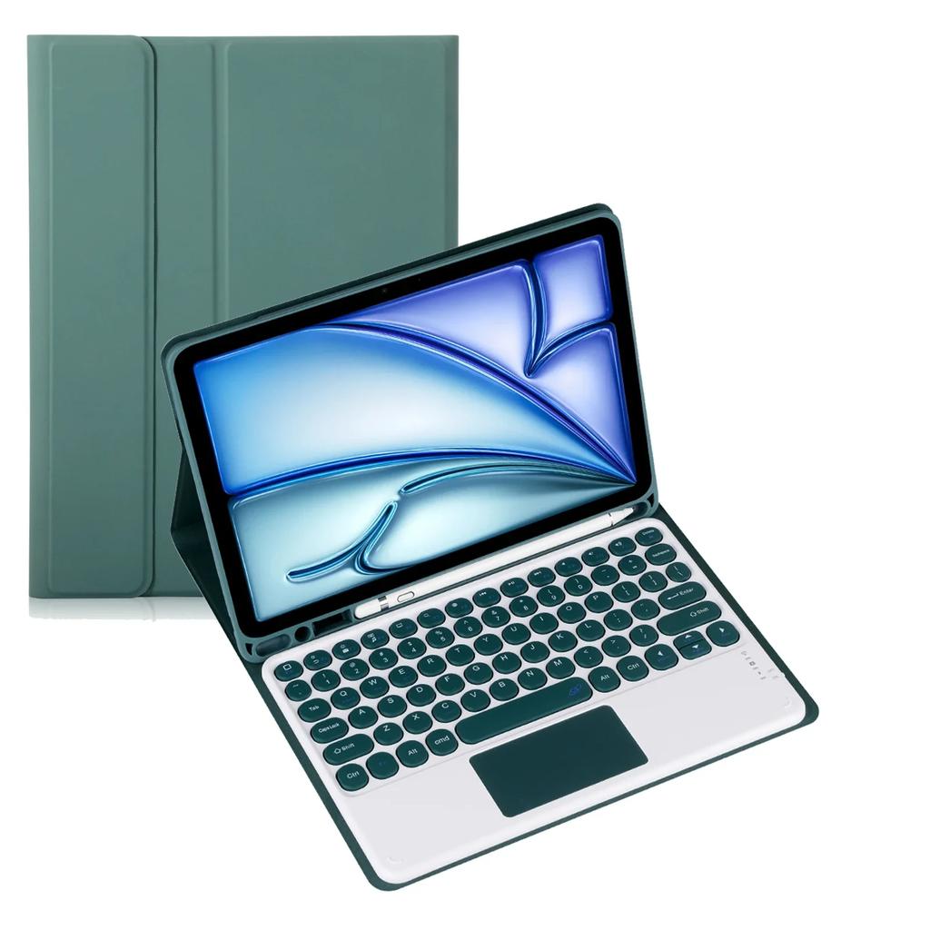 Circular Keyboard Case & Mouse for Samsung Galaxy Tab A8 10.5inch Tablet Spanish/Japanese/Hebrew/Arabic/Ltalian Keyboard Cover