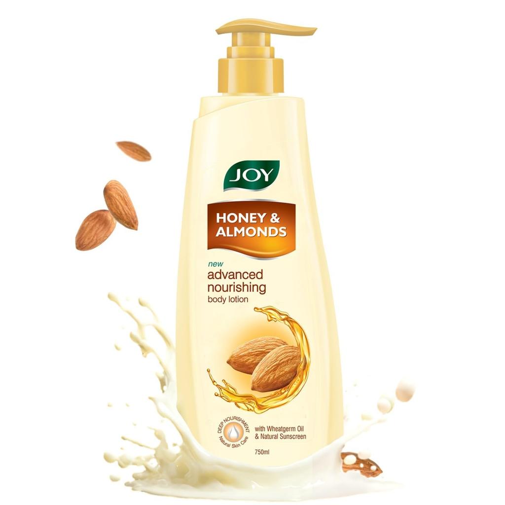 Joy Honey & Almonds Advanced Nourishing Body Lotion 750 ml Lightweight Moisturizer for Normal to Dry Skin
