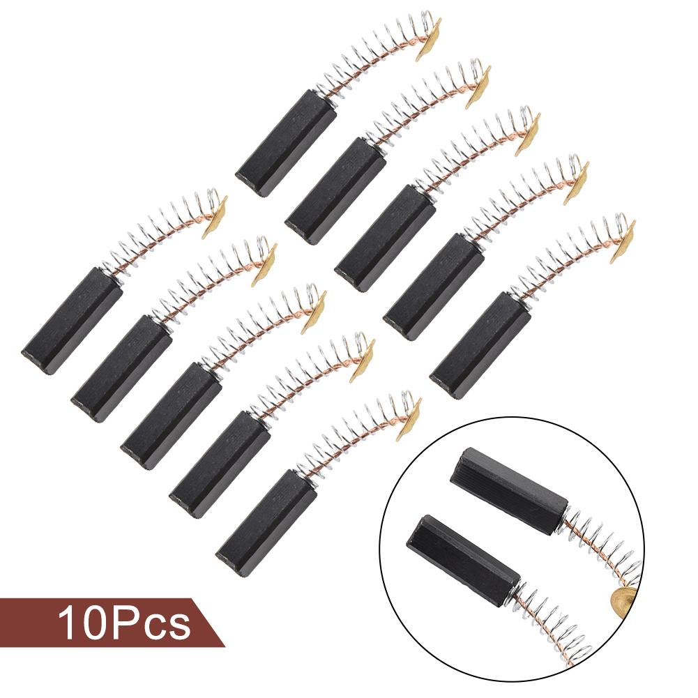 10pcs Power Tool Motor Coal Brushes Feathered 6x6x20mm Motorbrush Drill
