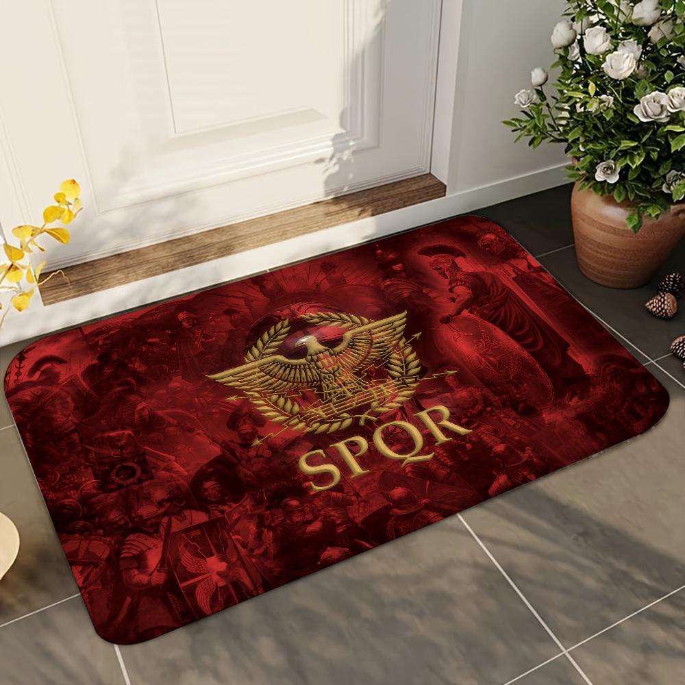 1 szt. SPQ Tarcza Standardowa Cesarstwa Rzymskiego Mata Łazienkowa Absorbująca Maty Antypoślizgowe Akcesoria do Wystroju Domu Dywany Maty Podłogowe do Kuchni Domowej