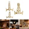Plate Stand Display Brass Easel Artwork Storage Tabletop Art Holder Photo Picture Frame for