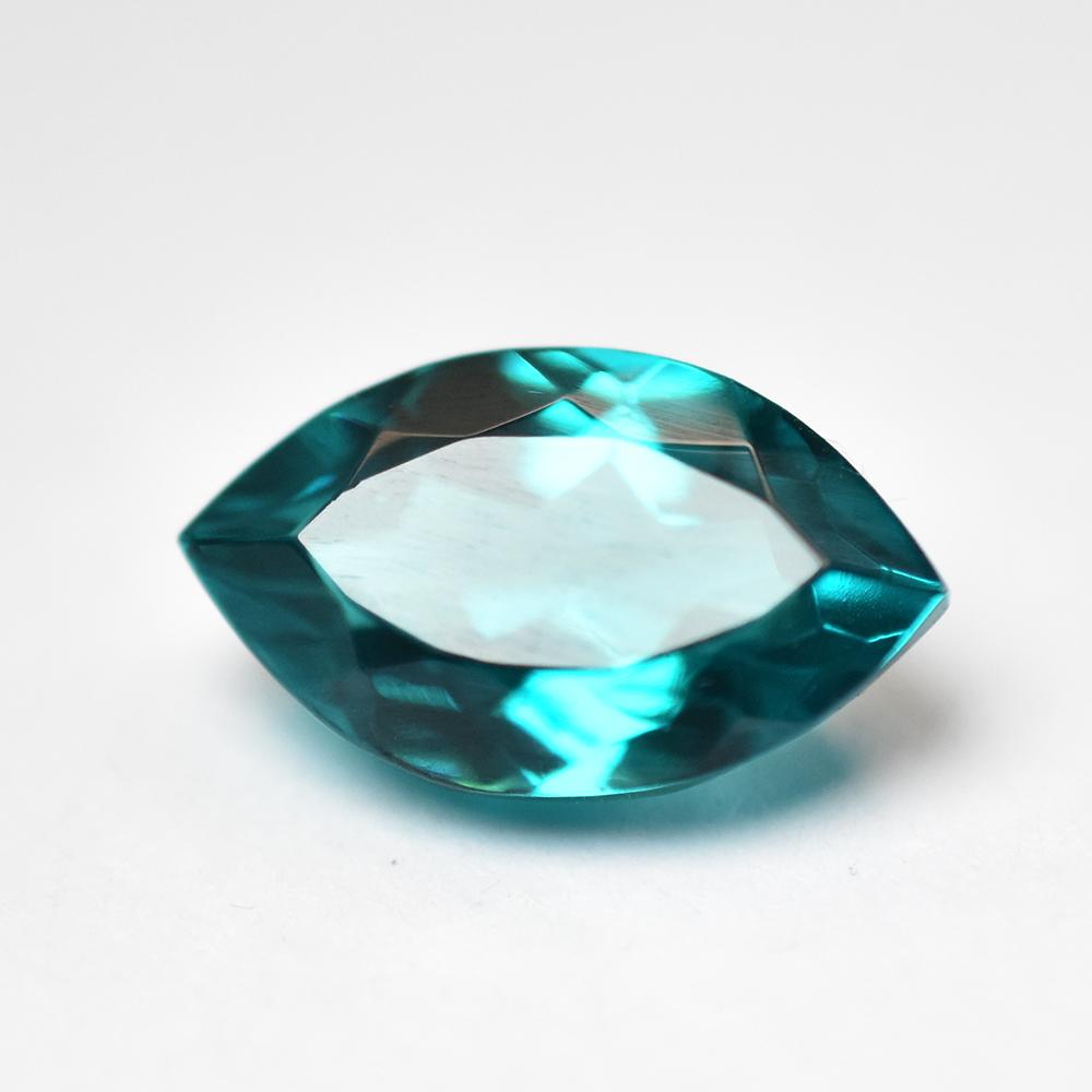 Natural Bluish Green Sapphire Marquise 7 Ct 14x8 Mm Certified Gemstone