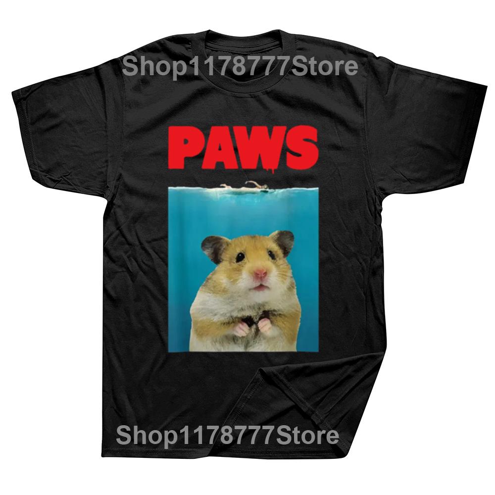 Paws Hamster Funny Hammy Lover T Shirts Summer Style Graphic Cotton Streetwear Short Sleeve Birthday Gifts Tshirt Mens Clothing