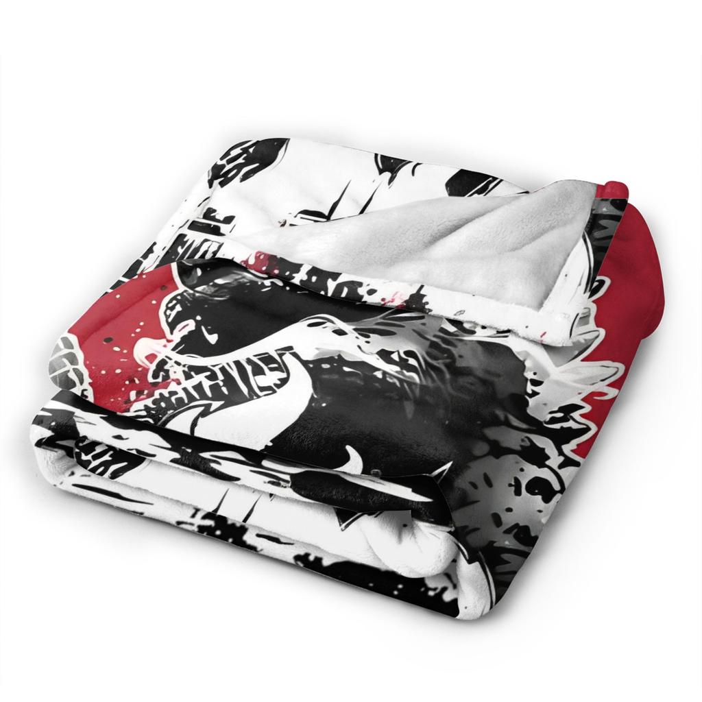Movie Minus One Vintage King Of Monsters Flannel Blanket Godzillaed Awesome Throw Blankets for Bed Sofa Couch Bedspreads,