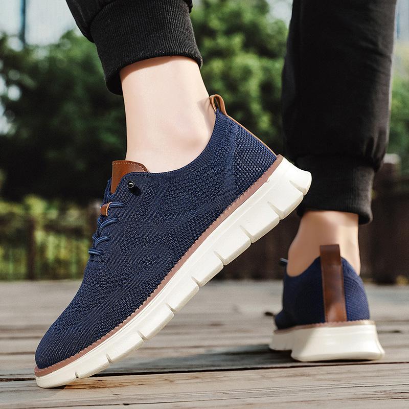 Men's Shoes Breathable Mesh Lace Up Walking Shoes Anti Slip Comfortable Athletic Shoes Lightweight Sneakers for Men