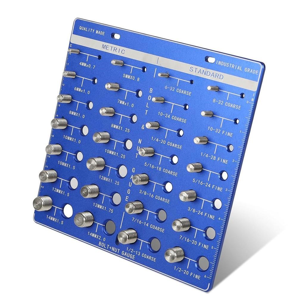 Nut And Bolt Thread Checker High Precision Screw Measuring Gauge Aluminum Alloy Metric Size Nut Checker