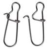 100pcs Metal Fishing Connector Fast Clip Lock Snap Swivel Solid Rings Fishing Hook Tools For Seawater Freshwater