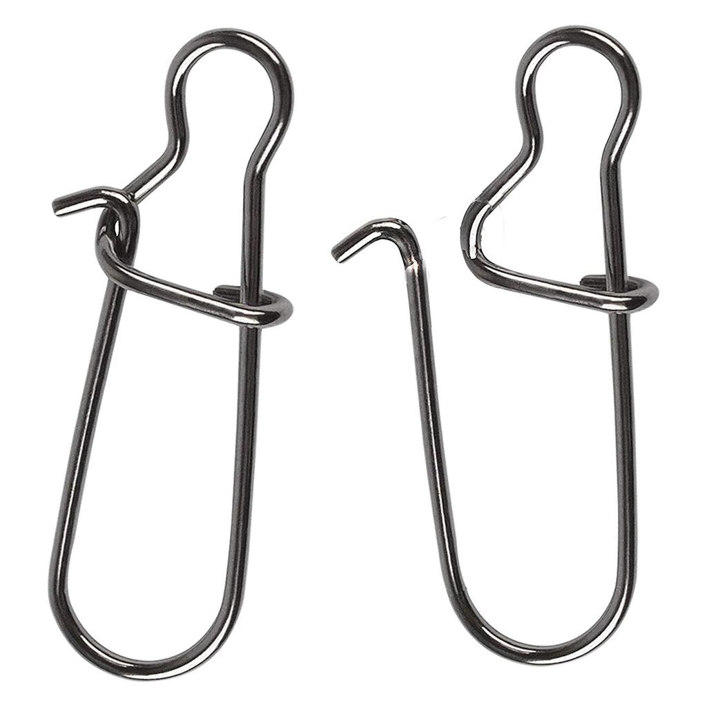 100pcs Metal Fishing Connector Fast Clip Lock Snap Swivel Solid Rings Fishing Hook Tools For Seawater Freshwater