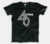 45 RPM T-shirt Musik Singel Vinyl 7 Tum Skivspelare Pop Rock GT058